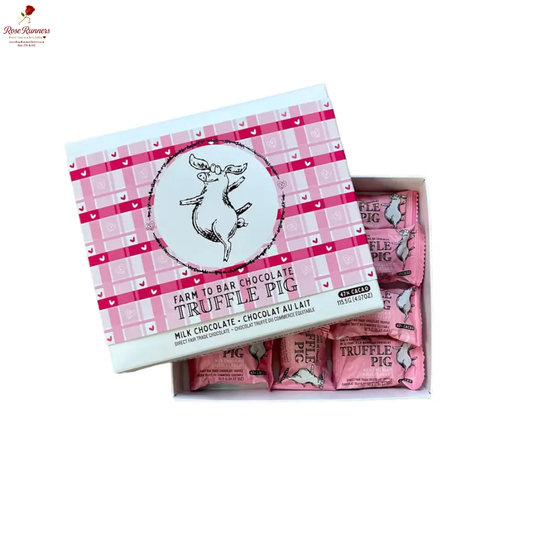 Milk Chocolate Truffle Piglets - Heart Gift Box