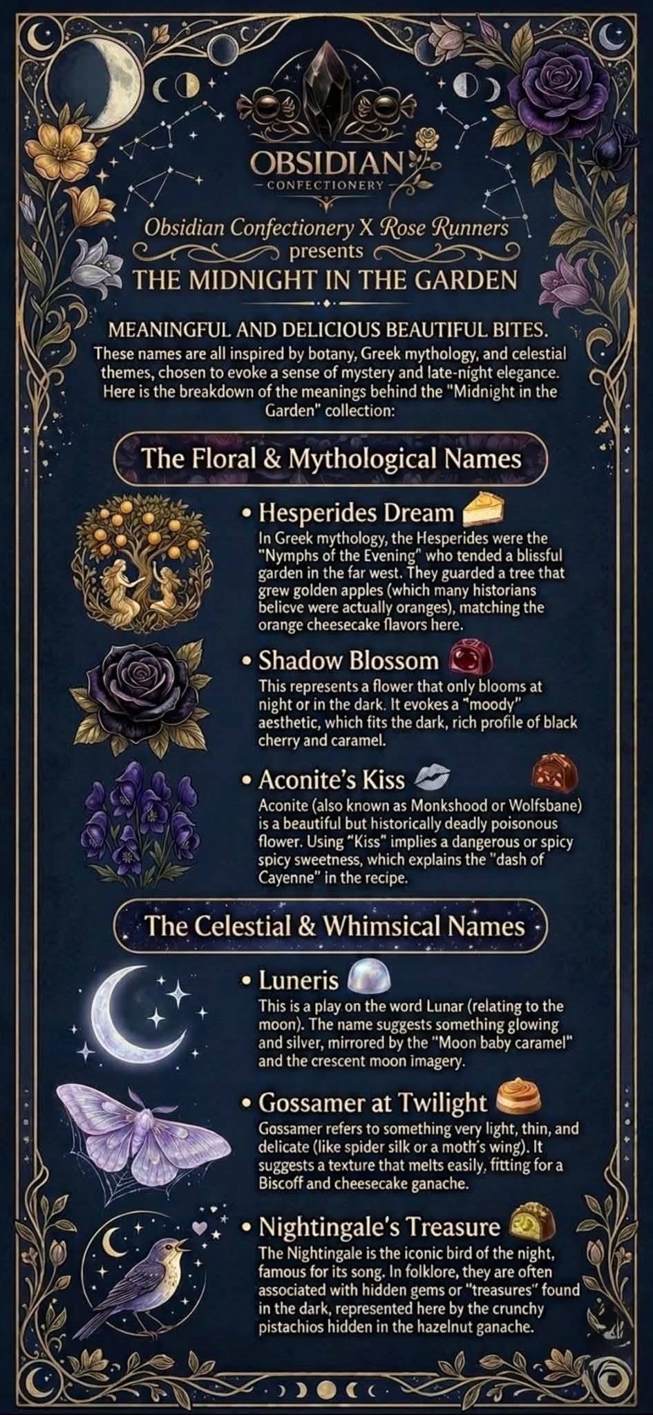Midnight in the Garden chocolates