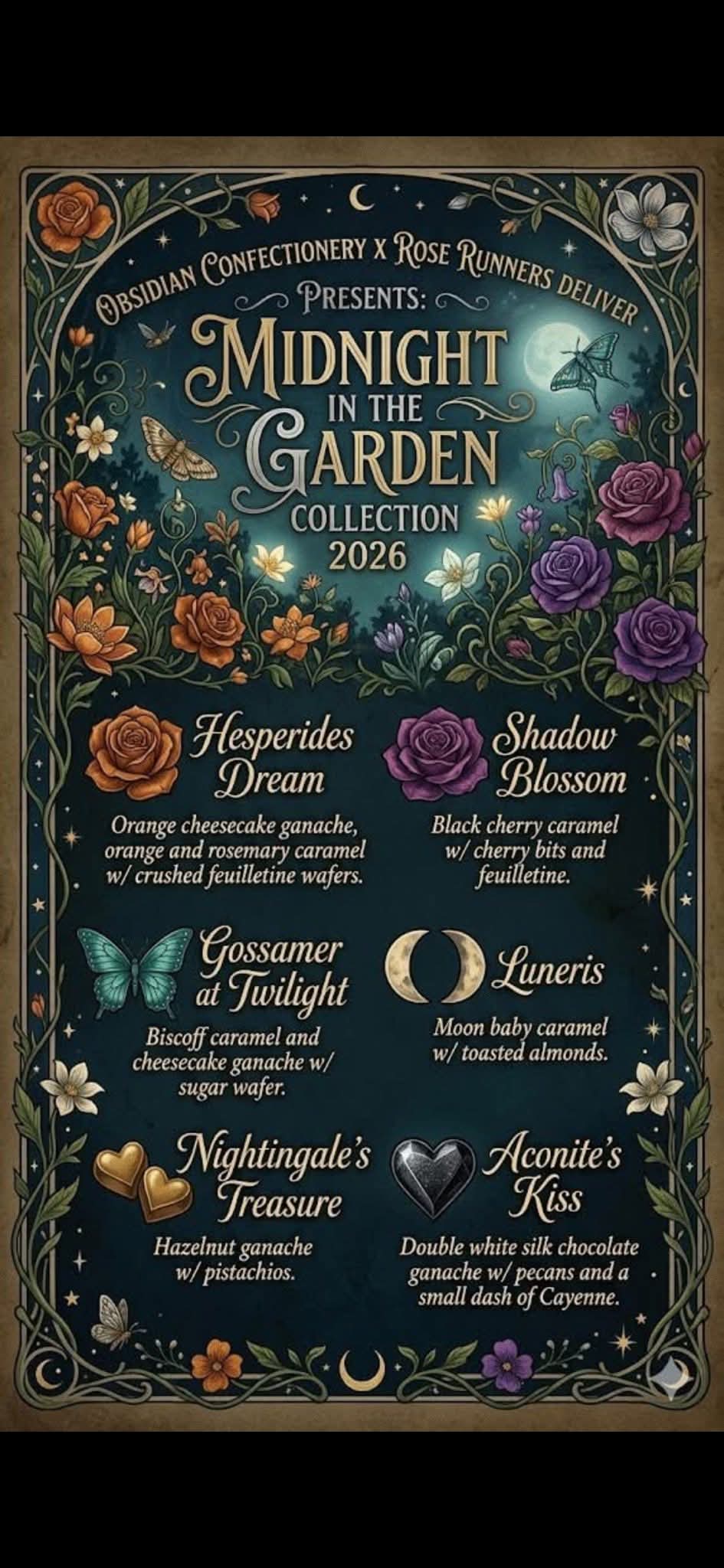 Midnight in the Garden chocolates